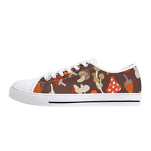 Mushroom Women's Low Top Canvas Shoes