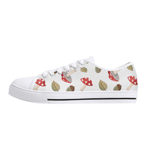 Mushroom Women's Low Top Canvas Shoes