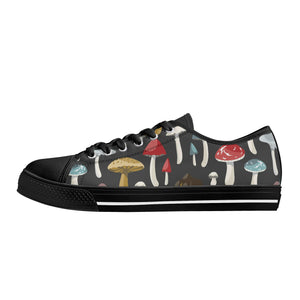 Mushroom Women's Low Top Canvas Shoes