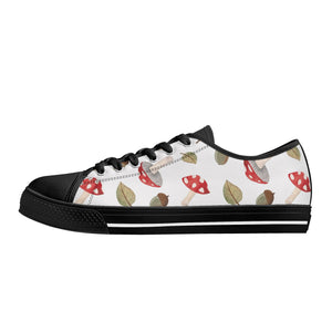 Mushroom Women's Low Top Canvas Shoes