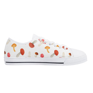 Mushroom Women's Low Top Canvas Shoes