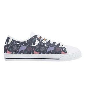Narwhal Women's Low Top Canvas Shoes