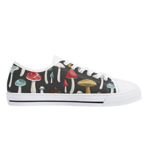 Mushroom Women's Low Top Canvas Shoes