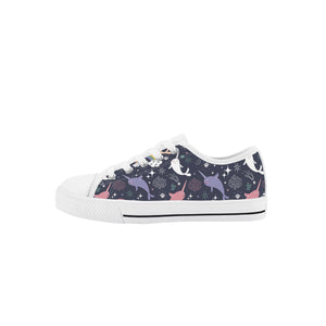 Narwhal Kid's Low Top Canvas Shoes