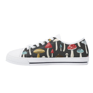 Mushroom Women's Low Top Canvas Shoes
