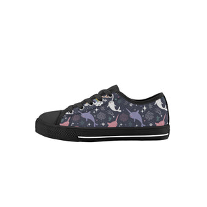 Narwhal Kid's Low Top Canvas Shoes