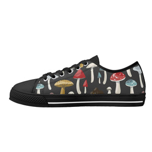 Mushroom Women's Low Top Canvas Shoes