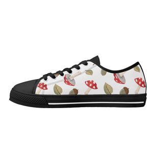 Mushroom Women's Low Top Canvas Shoes