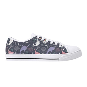 Narwhal Women's Low Top Canvas Shoes