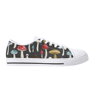 Mushroom Women's Low Top Canvas Shoes