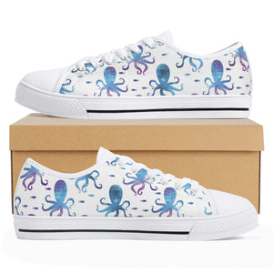 Octopus Women's Low Top Canvas Shoes