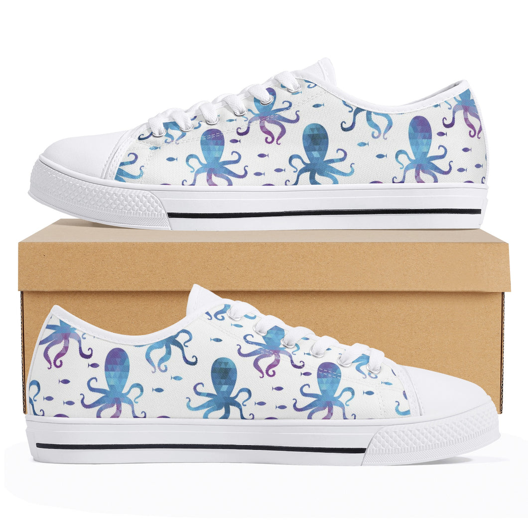 Octopus Women's Low Top Canvas Shoes