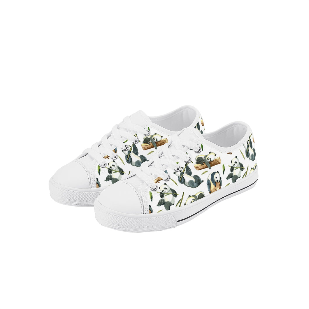 Panda Kid's Low Top Canvas Shoes