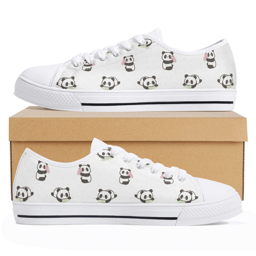 Panda Women's Low Top Canvas Shoes