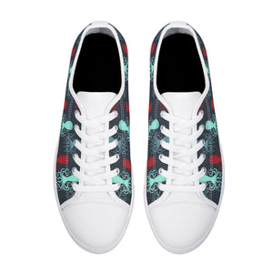 Octopus Women's Low Top Canvas Shoes