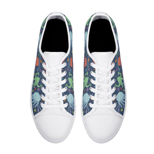 Octopus Women's Low Top Canvas Shoes