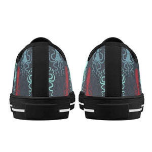 Octopus Women's Low Top Canvas Shoes
