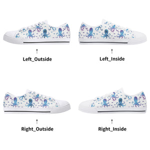 Octopus Women's Low Top Canvas Shoes