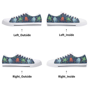 Octopus Women's Low Top Canvas Shoes