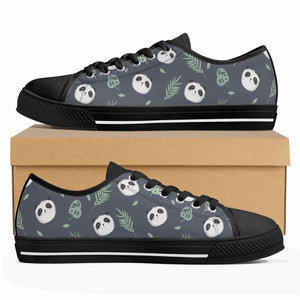 Panda Women's Low Top Canvas Shoes