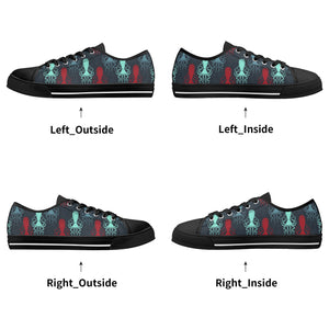 Octopus Women's Low Top Canvas Shoes