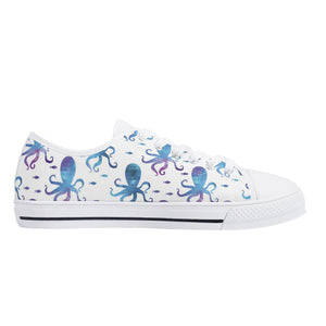 Octopus Women's Low Top Canvas Shoes