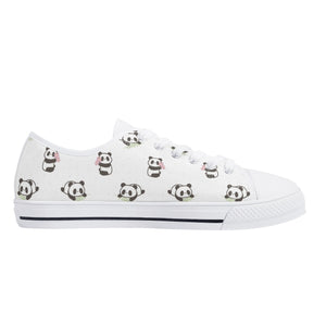 Panda Women's Low Top Canvas Shoes