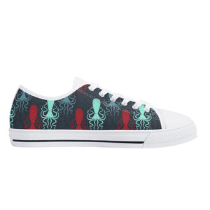 Octopus Women's Low Top Canvas Shoes