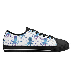 Octopus Women's Low Top Canvas Shoes