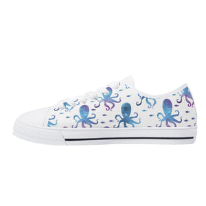 Octopus Women's Low Top Canvas Shoes