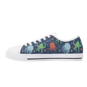 Octopus Women's Low Top Canvas Shoes