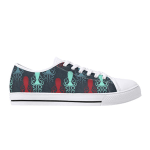Octopus Women's Low Top Canvas Shoes