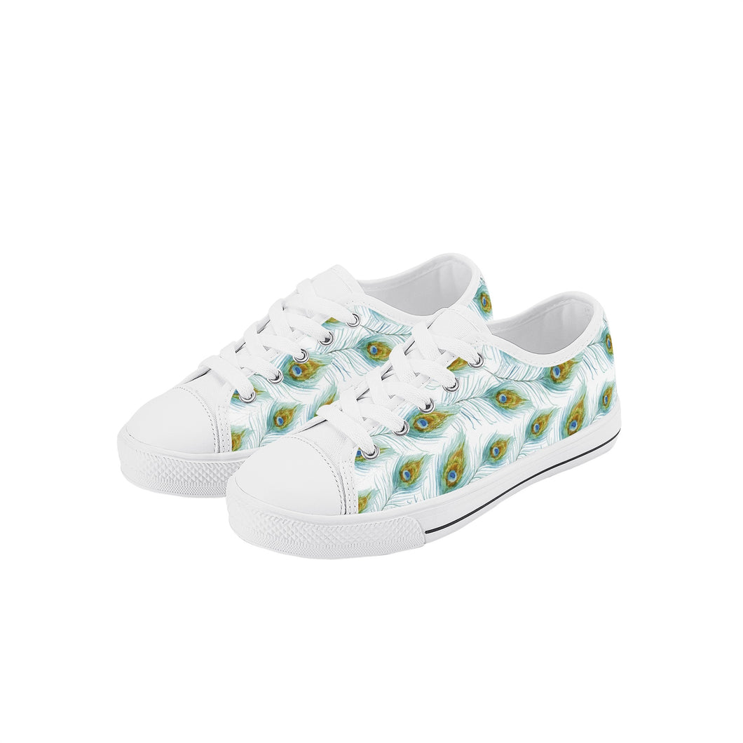 Peacock Kid's Low Top Canvas Shoes