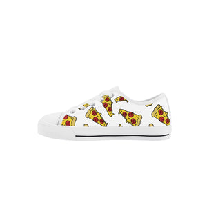 Pizza Kid's Low Top Canvas Shoes
