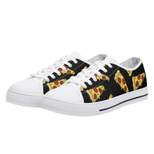 Pizza Women's Low Top Canvas Shoes