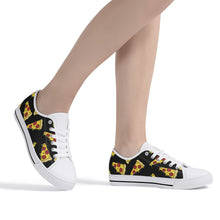 Pizza Women's Low Top Canvas Shoes
