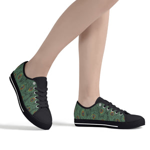 Peacock Women's Low Top Canvas Shoes