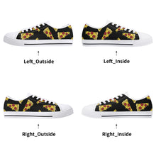 Pizza Women's Low Top Canvas Shoes