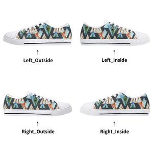 Peacock Women's Low Top Canvas Shoes