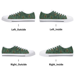 Peacock Women's Low Top Canvas Shoes