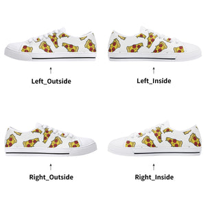 Pizza Women's Low Top Canvas Shoes