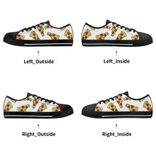 Pizza Women's Low Top Canvas Shoes