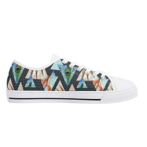Peacock Women's Low Top Canvas Shoes