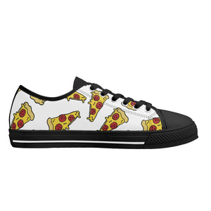 Pizza Women's Low Top Canvas Shoes