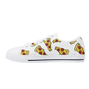 Pizza Women's Low Top Canvas Shoes
