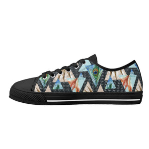 Peacock Women's Low Top Canvas Shoes