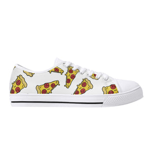 Pizza Women's Low Top Canvas Shoes