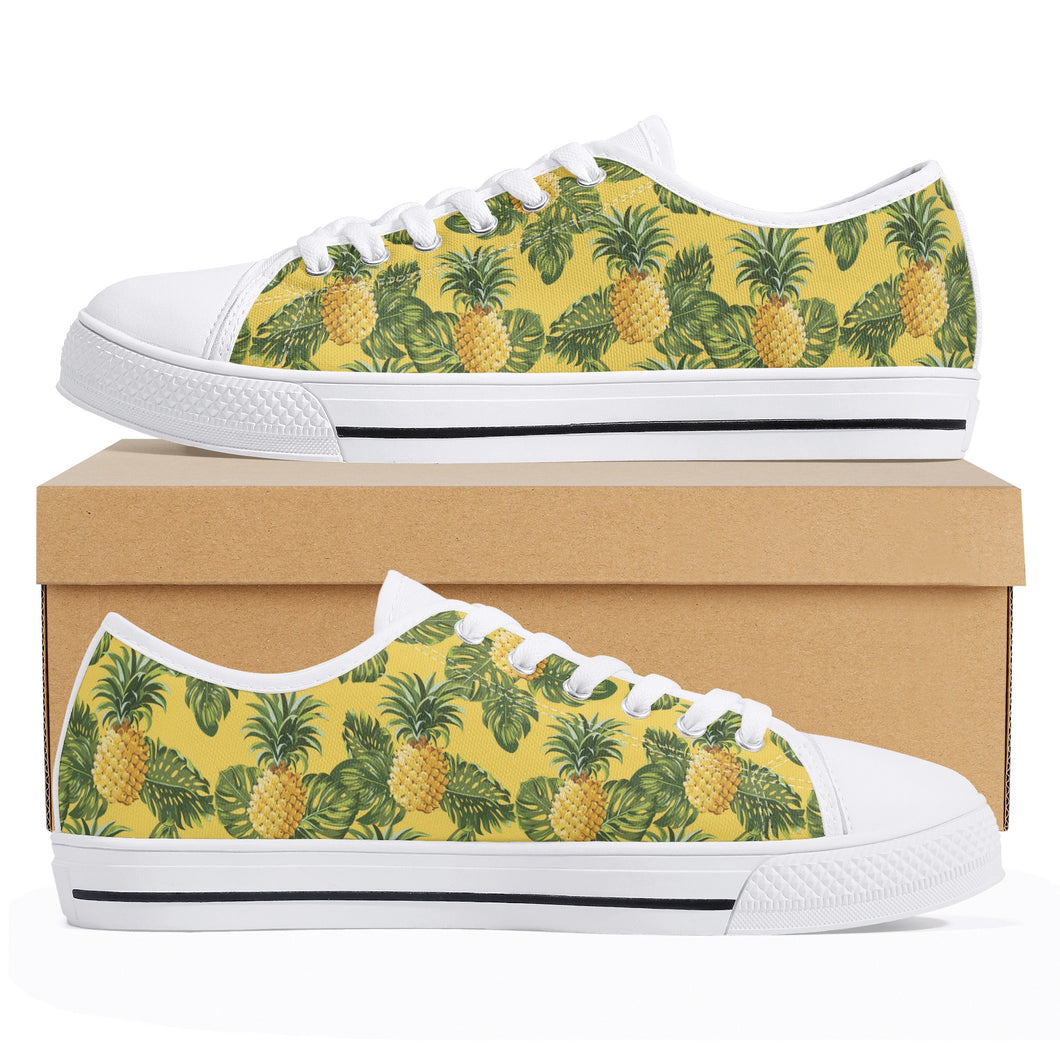 Pineapple Women's Low Top Canvas Shoes