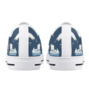 Polar Bear Women's Low Top Canvas Shoes