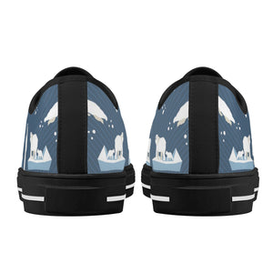 Polar Bear Women's Low Top Canvas Shoes